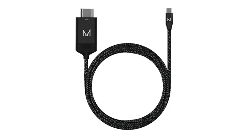 Moyork Cord 1m USB-C to HDMI A Male Nylon Cable - Raven Black (MOYO-CO-H1RB) Moyork Cord 1m USB-C to HDMI A Male Nylon Cable - Raven Black (MOYO-CO-H1RB)