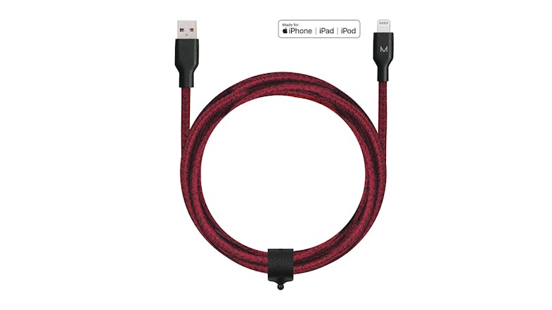 Moyork Cord USB-A to Lightning Nylon Cable 2m - Merlot Red (MOYO-CO-LCMR) Moyork Cord USB-A to Lightning Nylon Cable 2m - Merlot Red (MOYO-CO-LCMR)