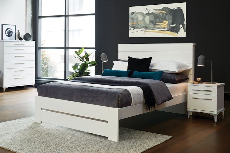 Aza Queen Bed Frame - White Aza Queen Bed Frame - White