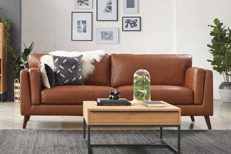 Maia 3 Seater Leather Sofa Maia 3 Seater Leather Sofa