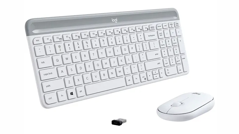 Logitech MK470 Slim Wireless Keyboard & Mouse - White Logitech MK470 Slim Wireless Keyboard & Mouse - White