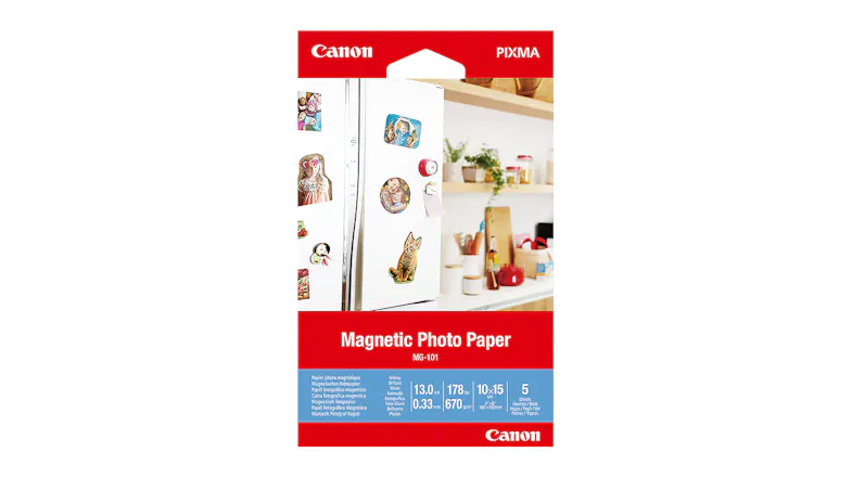 Canon MG-101 Magnetic Photo Paper 4" x 6"- 5 Sheets Canon MG-101 Magnetic Photo Paper 4" x 6"- 5 Sheets