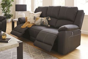 Gaucho 3 Seater Powered Fabric Recliner Sofa