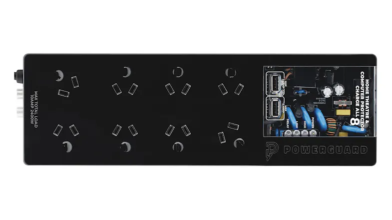 Powerguard Charge All 8 (8x AC Outlet 4x USB) - Black Powerguard Charge All 8 (8x AC Outlet 4x USB) - Black