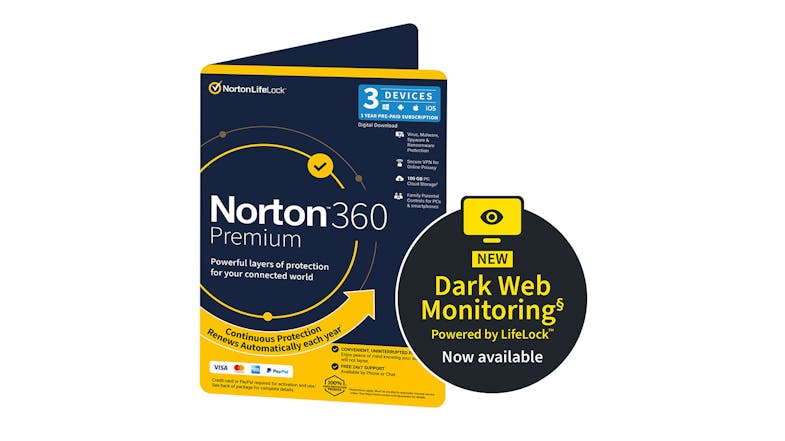 Norton 360 Premium 3 Devices - 1 Year Norton 360 Premium 3 Devices - 1 Year
