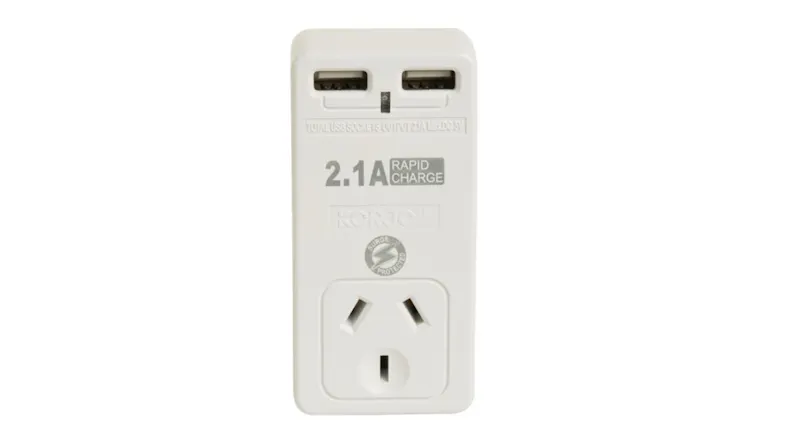 Korjo 2x USB + Removeable Power Adapter for UK Korjo 2x USB + Removeable Power Adapter for UK