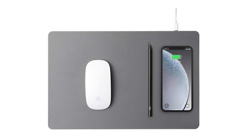 Pout HANDS 3 Pro Wireless Charging Mouse Pad - Grey Pout HANDS 3 Pro Wireless Charging Mouse Pad - Grey