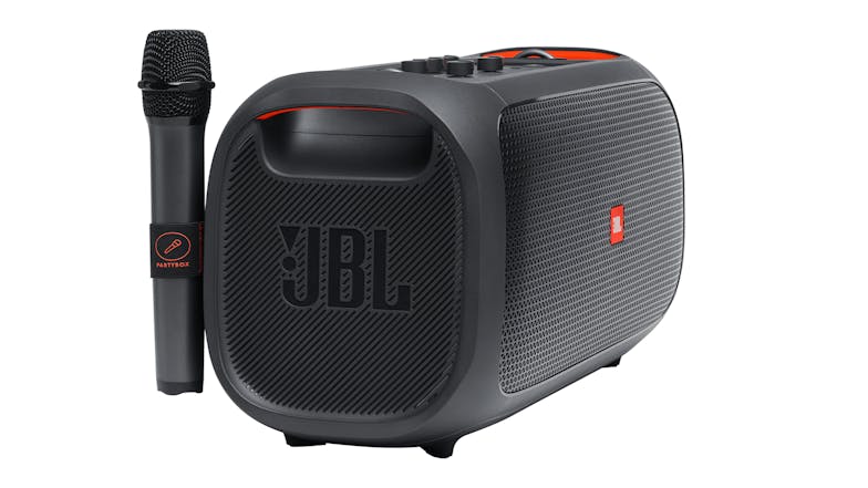 JBL PartyBox On-The-Go Portable Bluetooth Speaker with Wireless Mic