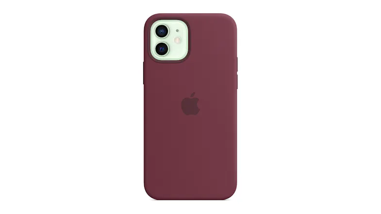 Apple Silicone Case with MagSafe for iPhone 12/12 Pro - Plum Apple Silicone Case with MagSafe for iPhone 12/12 Pro - Plum