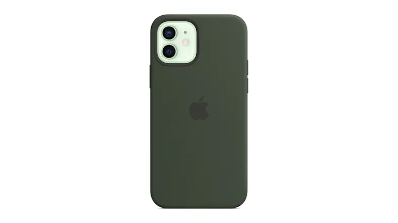 Apple Silicone Case with MagSafe for iPhone 12/12 Pro - Cypress Green Apple Silicone Case with MagSafe for iPhone 12/12 Pro - Cypress Green