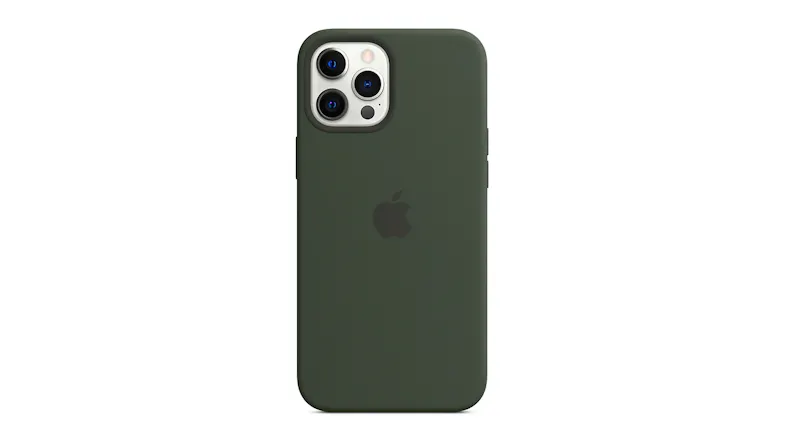 Apple Silicone Case with MagSafe for iPhone 12 Pro Max - Cypress Green Apple Silicone Case with MagSafe for iPhone 12 Pro Max - Cypress Green