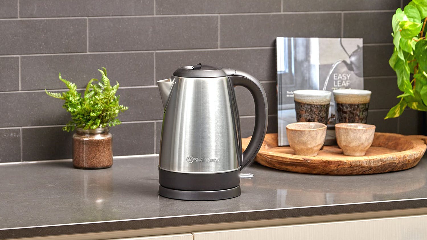 Westinghouse 1.7L Kettle - Brushed Stainless Steel Black