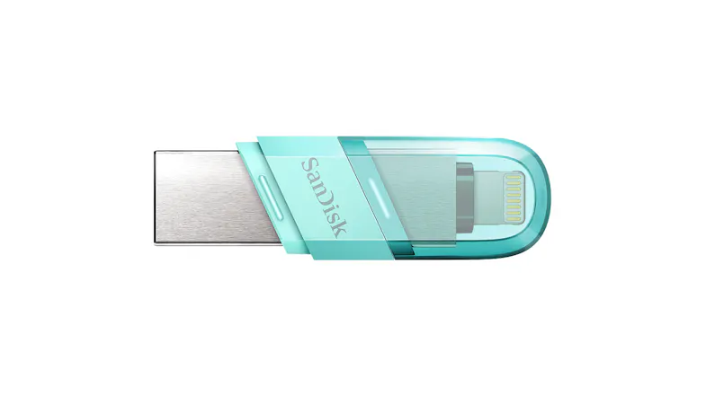 SanDisk iXpand Flip USB 3.1 Flash Drive - 128GB (Mint Green) SanDisk iXpand Flip USB 3.1 Flash Drive - 128GB (Mint Green)