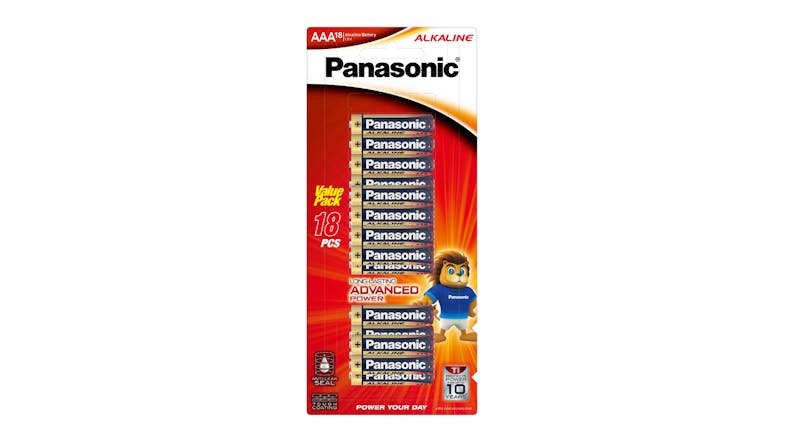 Panasonic AAA Alkaline Battery 1.5V - 18 Pack Panasonic AAA Alkaline Battery 1.5V - 18 Pack