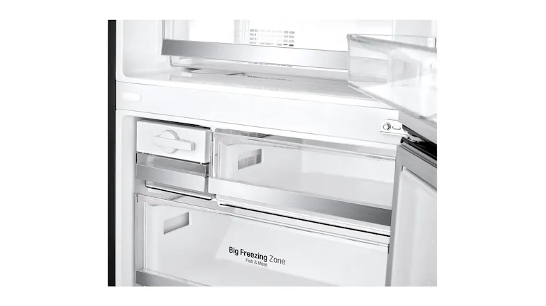 LG 420L Bottom Mount Fridge Freezer - Matte Black (GB-455MBL) LG 420L Bottom Mount Fridge Freezer - Matte Black (GB-455MBL)