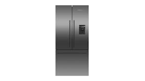Fisher & Paykel 487L French Door Fridge Freezer with Ice & Water Dispenser - Black Stainless Steel (Series 7/RF522ADUB5)