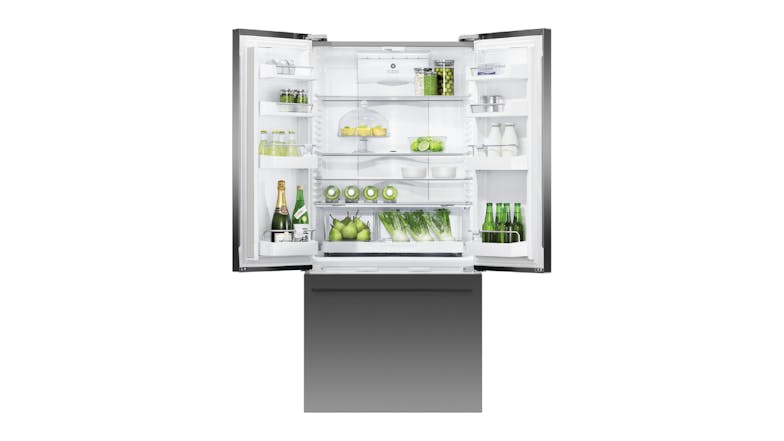 isher & Paykel 487L French Door Fridge Freezer with Ice & Water Dispenser - Black Stainless Steel (Series 7/RF522ADUB5)