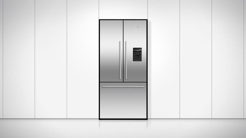 Fisher & Paykel 487L French Door Fridge Freezer with Ice & Water Dispenser - Stainless Steel (Series 7/RF522ADUX5)
