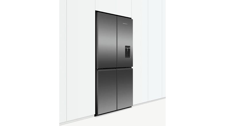 Fisher & Paykel 538L Quad Door Fridge Freezer with Ice & Water Dispenser - Black Stainless Steel (Series 7/RF605QNUVB1)