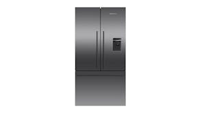 Fisher & Paykel 569L French Door Fridge Freezer with Ice & Water Dispenser - Black Stainless Steel (RF610ADUB5)
