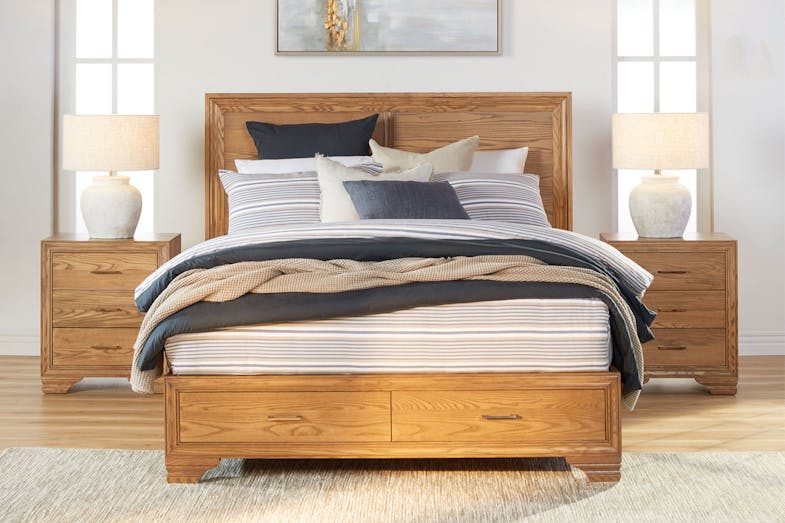Venice Timber King Bed Frame with 2 Draw Base Venice Timber King Bed Frame with 2 Draw Base