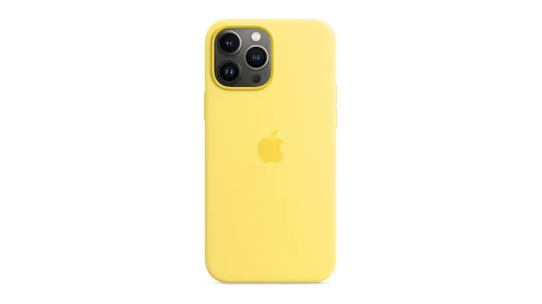 Apple Silicone Case with MagSafe for iPhone 13 Pro Max - Lemon Zest Apple Silicone Case with MagSafe for iPhone 13 Pro Max - Lemon Zest