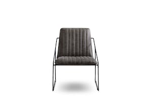Bava Accent Fabric Chair - Charcoal