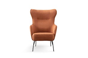 Bronx Accent Fabric Chair - Terracotta