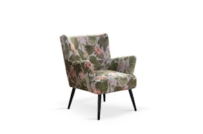 Faye Accent Fabric Chair - Forest Printed Velvet