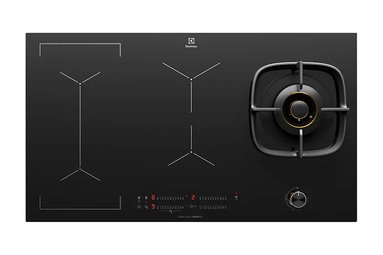 Electrolux 90cm 4 + 1 Gas and Induction Cooktop - Black (EHH957BE) Electrolux 90cm 4 + 1 Gas and Induction Cooktop - Black (EHH957BE)