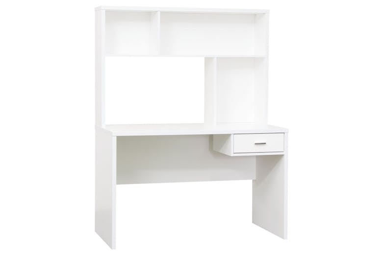 Otis 1 Drawer Desk and Hutch - All White Otis 1 Drawer Desk and Hutch - All White