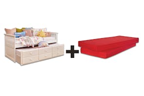 Bailey Captain's Single Bed Frame with Trundle Package