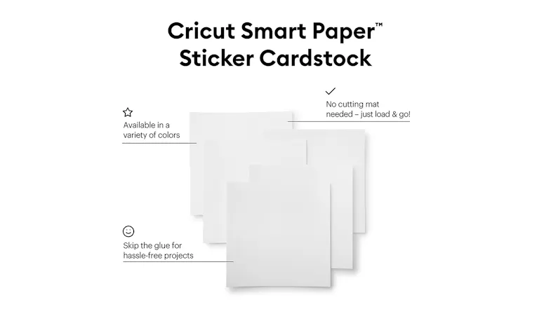 Cricut Smart Paper Sticker Cardstock 13" x 13" - White (10 Sheets) Cricut Smart Paper Sticker Cardstock 13" x 13" - White (10 Sheets)