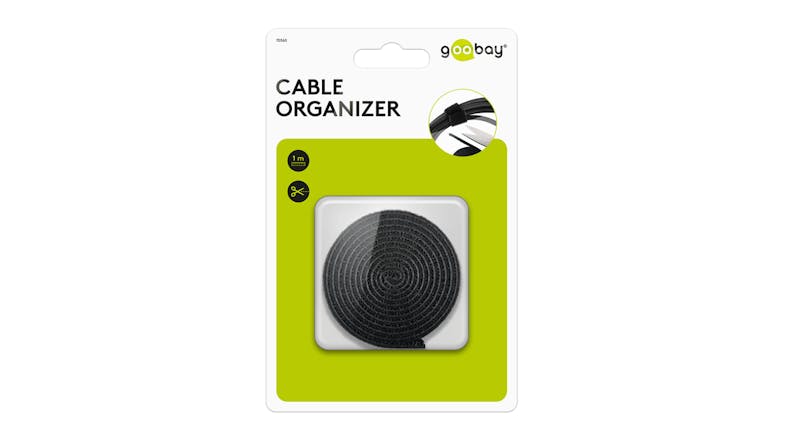 Goobay Cable Hook-and-Loop Fastener Roll 1m - Black Goobay Cable Hook-and-Loop Fastener Roll 1m - Black