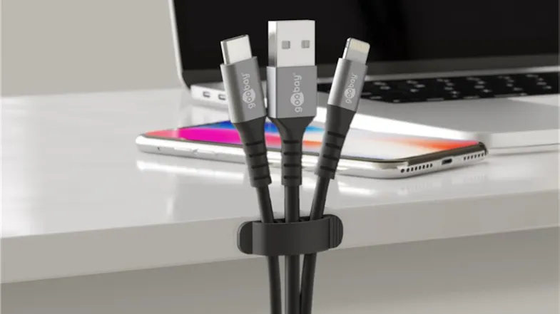 Goobay Cable Management Clip Set - Black (6 Piece Set) Goobay Cable Management Clip Set - Black (6 Piece Set)