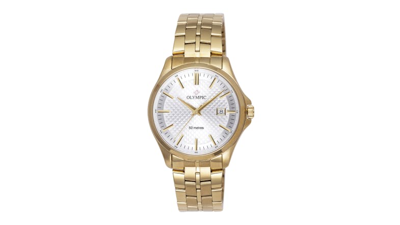 Olympic Timekeeper Series Gents Watch 42mm - Gold Stainless Steel with White Dial Olympic Timekeeper Series Gents Watch 42mm - Gold Stainless Steel with White Dial
