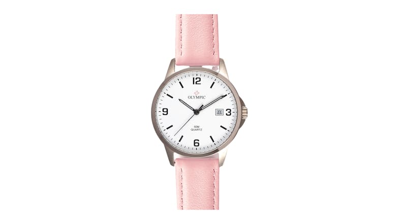 Olympic Titanium Watch 37mm - Rose Leather with White Dial Olympic Titanium Watch 37mm - Rose Leather with White Dial