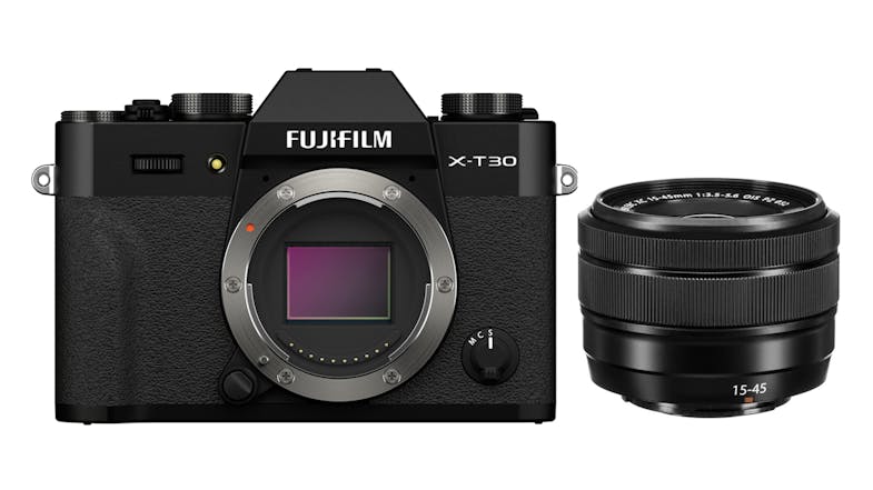Fujifilm X-T30 II Mirrorless Camera with XC 15-45mm f/3.5-5.6 OIS PZ Lens - Black Fujifilm X-T30 II Mirrorless Camera with XC 15-45mm f/3.5-5.6 OIS PZ Lens - Black