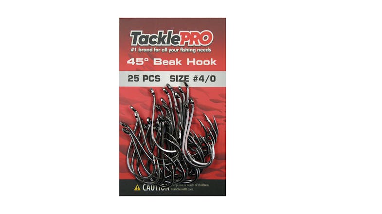 TacklePro 45deg Beak Hook #4/0 - 25 Piece TacklePro 45deg Beak Hook #4/0 - 25 Piece