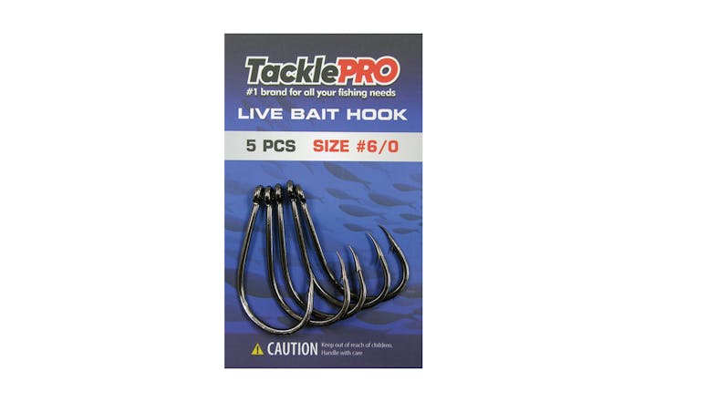 TacklePro Live Bait Hook #6/0 - 5 Piece TacklePro Live Bait Hook #6/0 - 5 Piece