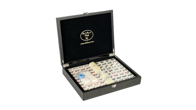 Dal Rossi 29cm Mahjong Set - Carbon Fibre Finish Dal Rossi 29cm Mahjong Set - Carbon Fibre Finish