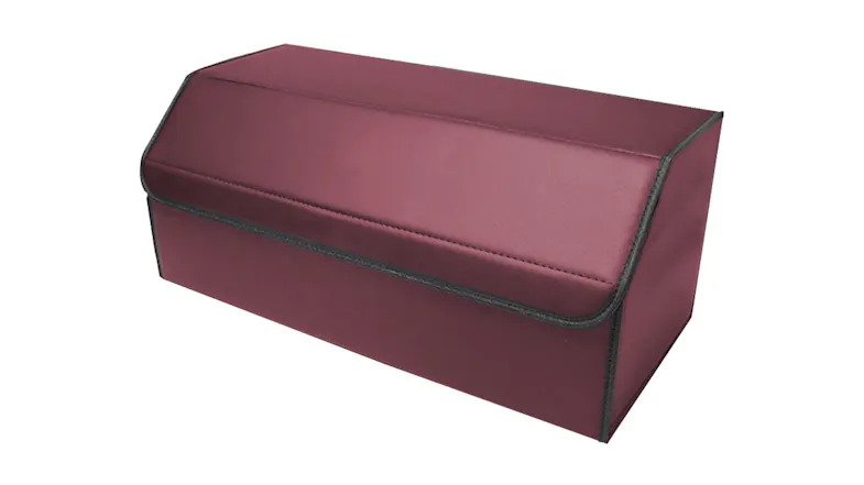 Soga Leather Car Boot Storage Box Large - Red Soga Leather Car Boot Storage Box Large - Red