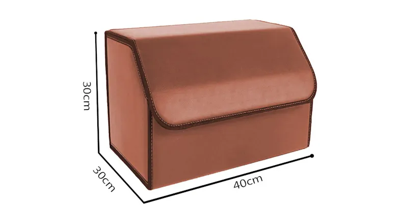 Soga Leather Car Boot Storage Box Medium - Coffee Soga Leather Car Boot Storage Box Medium - Coffee
