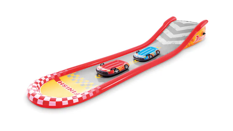 Intex 5.6m Racing Fun Outdoor Water Slide with Body Boards Intex 5.6m Racing Fun Outdoor Water Slide with Body Boards