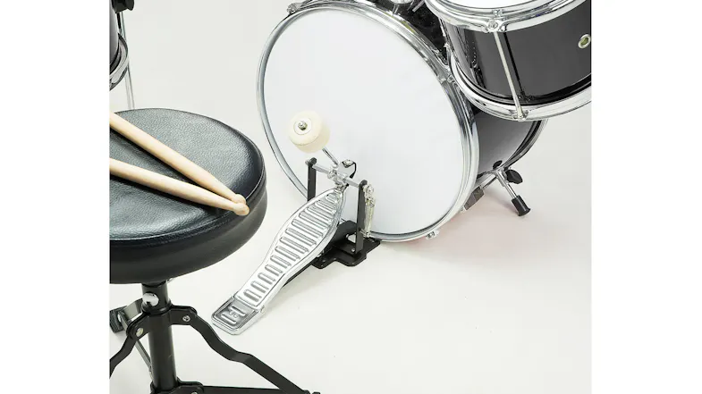 Karrera Childrens 4 Piece Drum Kit - Black Karrera Childrens 4 Piece Drum Kit - Black