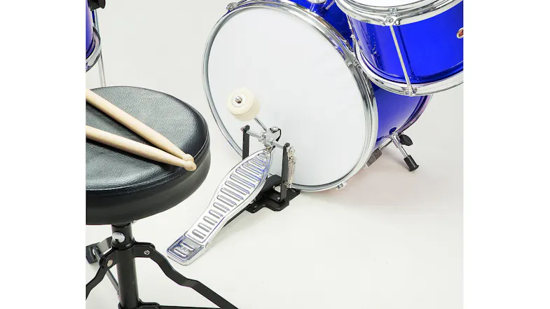Karrera Childrens 4 Piece Drum Kit - Blue Karrera Childrens 4 Piece Drum Kit - Blue
