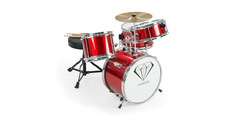 Karrera Childrens 4 Piece Drum Kit - Red Karrera Childrens 4 Piece Drum Kit - Red