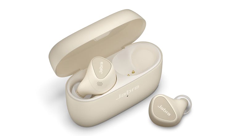 Jabra Elite 5 Hybrid Active Noise Cancelling True Wireless In-Ear Headphones - Gold Beige