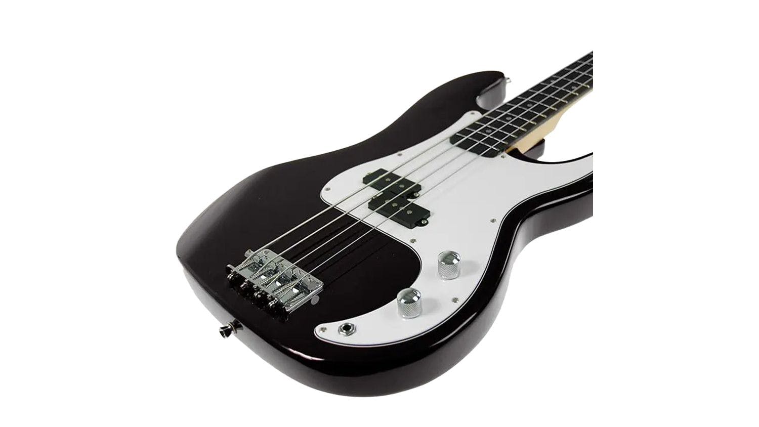 Karrera Full Size Electric Bass Guitar Pack - Black
