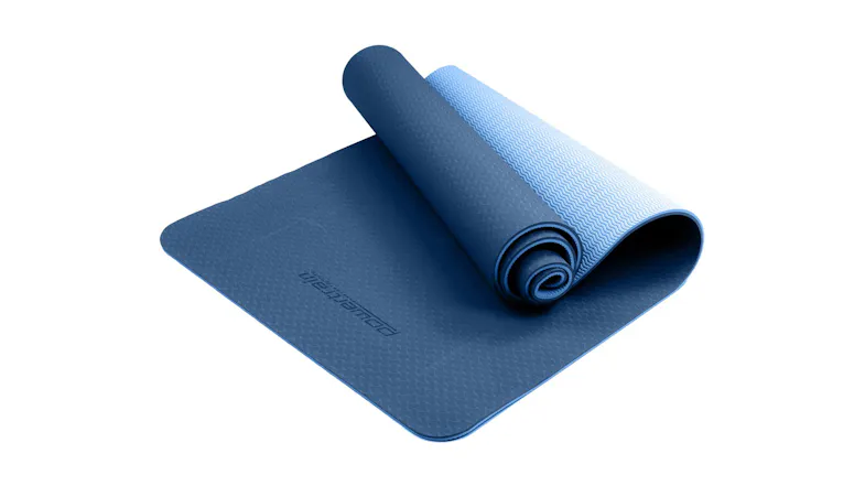 Powertrain 8mm Eco-Friendly TPE Yoga Exercise Mat - Dark Blue Powertrain 8mm Eco-Friendly TPE Yoga Exercise Mat - Dark Blue